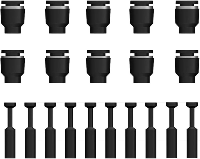 ROZESAZZ 20 pcs 3/8 inch Pneumatic Cap Style Plug Fitting,Push-to-Connect Fitting Plug For 3/8 pneumatic tube and pneumatic fittings - Image 1